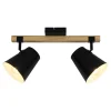 Spot listwa 2 reflektory drewno czarna ELTI
