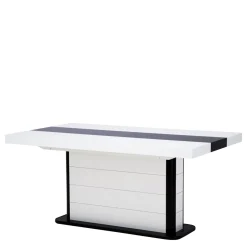 Stół rozkładany PIANOSA połysk biały / czarny