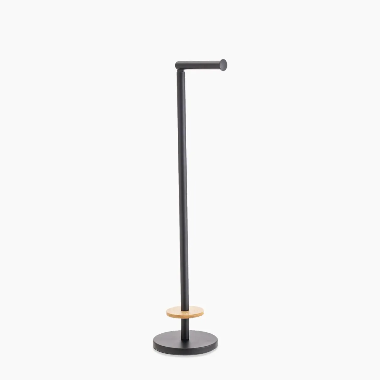 Stojak na papier toaletowy czarny 65 cm