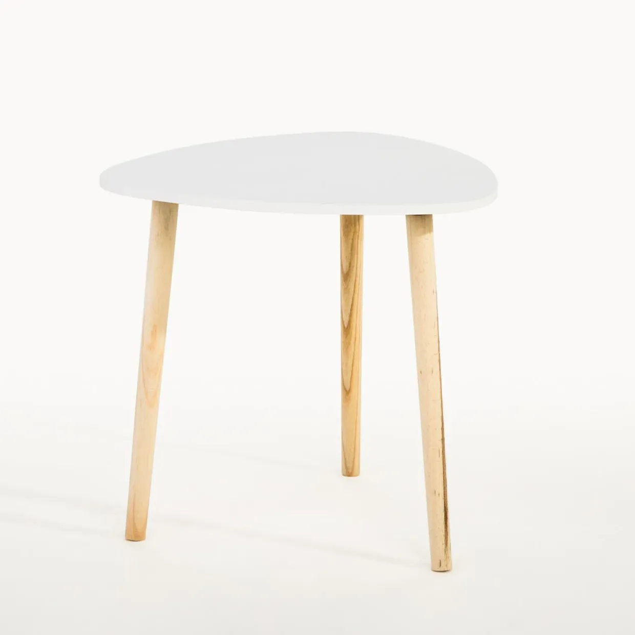 Stolik kawowy trójnóg biały 46 cm