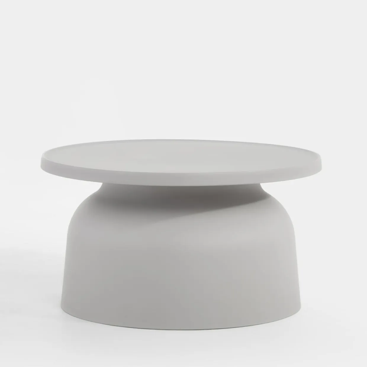 Stolik ogrodowy okrągły jasnoszary ULMONDO
