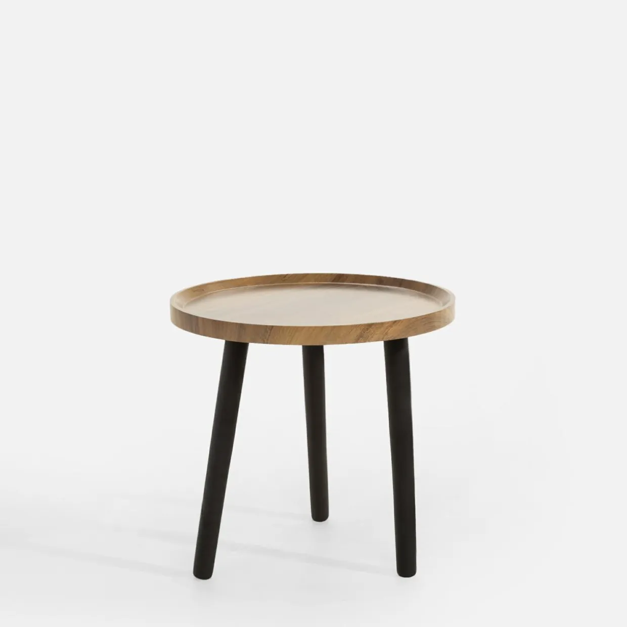 Stolik pomocniczy czarny / drewno 38 cm