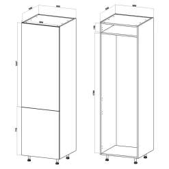 Słupek pod lodówkę BASIC PLUS BP/D60SL clay grey