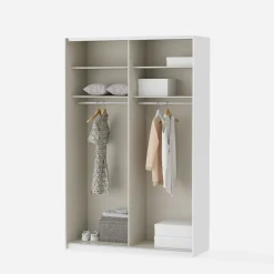 Szafa przesuwna z lustrem FITIO połysk 150 cm