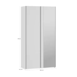 Szafa przesuwna z lustrem FITIO połysk 120 cm
