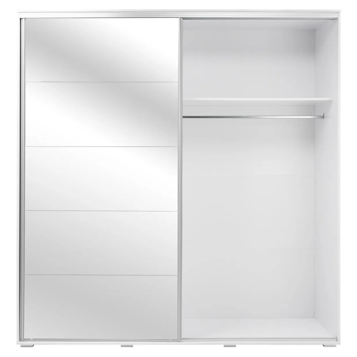 Szafa przesuwna z lustrem ONTARIO 24 biała 230 cm