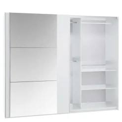 Szafa z lustrem biała BASTIA 250 cm