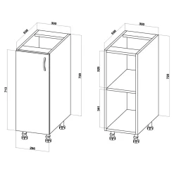 Szafka dolna BASIC PLUS BP/D30 biały mat