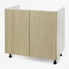 Szafka dolna pod zlewozmywak BASIC PLUS BP/D80Z sand barbera oak