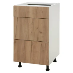 Szafka dolna z szufladami BASIC PLUS BP/D45SR3 dąb craft złoty