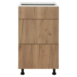 Szafka dolna z szufladami BASIC PLUS BP/D45SR3 dąb craft złoty