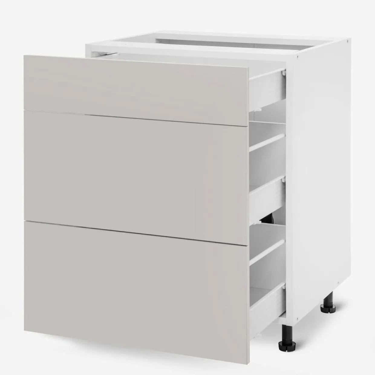 Szafka dolna z szufladami BASIC PLUS BP/D60S3 clay grey
