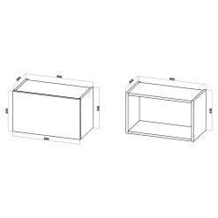 Szafka górna BASIC PLUS BP/G60O biały mat