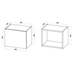 Szafka górna BASIC PLUS BP/G450 cashmere