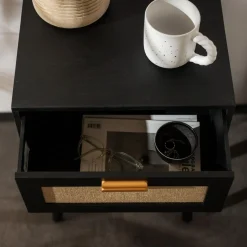 Szafka nocna boho czarna CALAMO