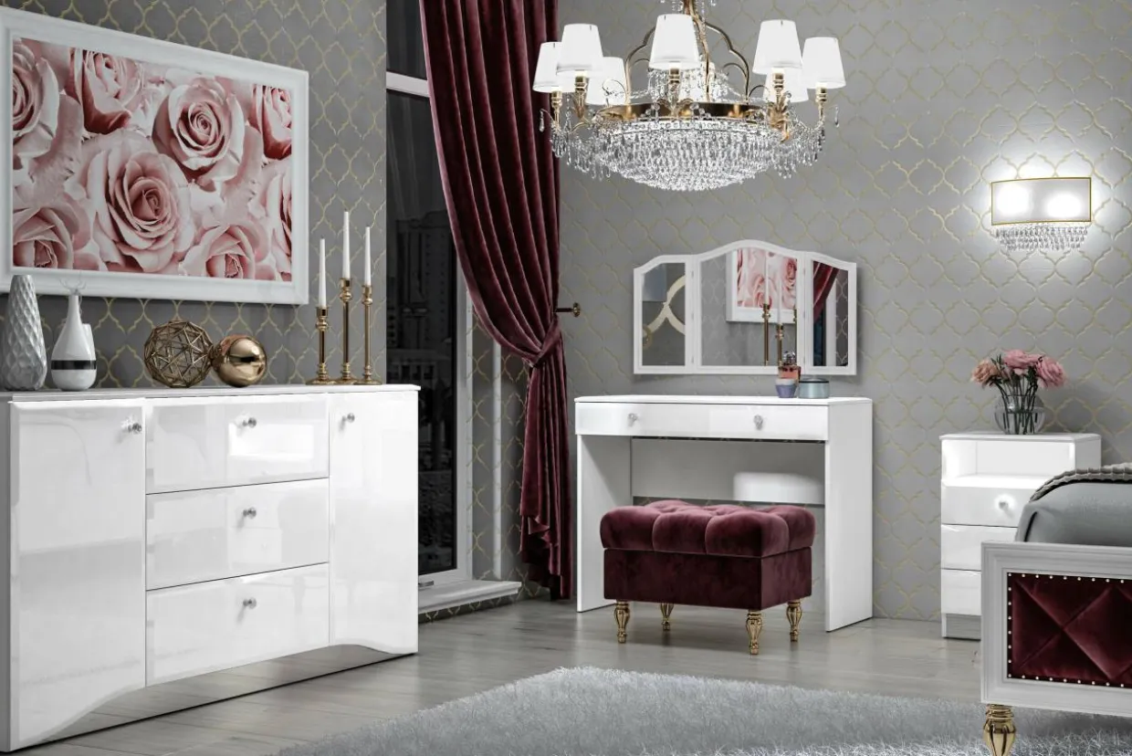 Szafka nocna GLAMOUR 3S TYP07 z oświetleniem