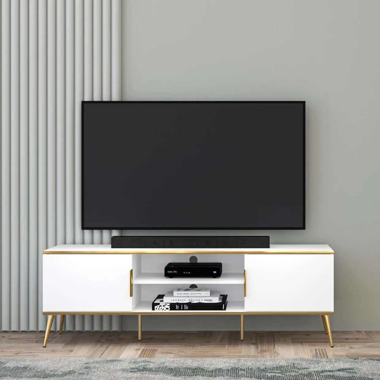 Szafka pod telewizor glamour VITERBO