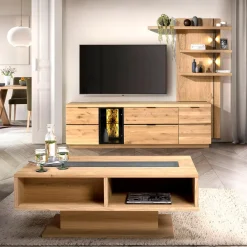 Szafka RTV loftowa z oświetleniem NAPOLI