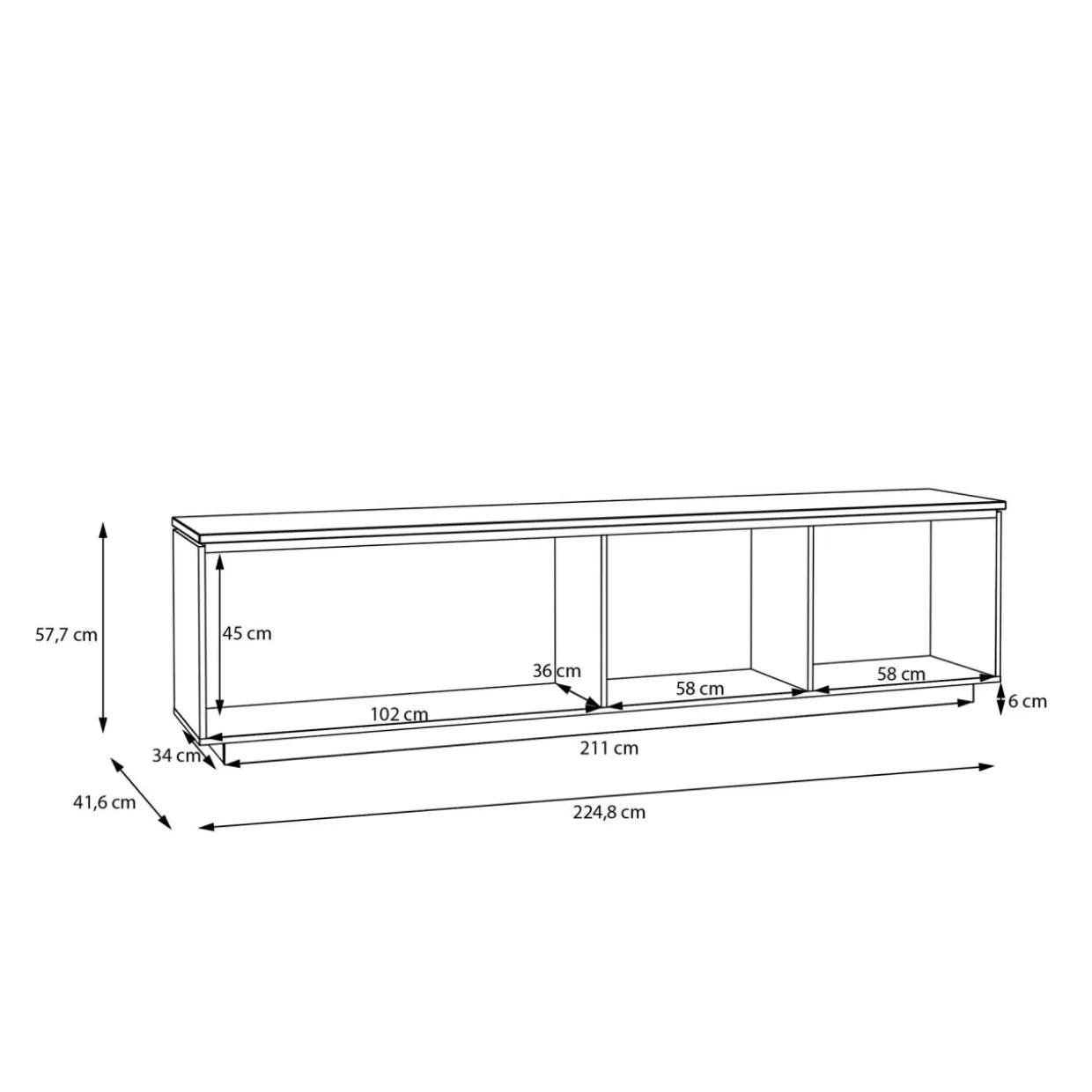 Szafka RTV LOUOTO 224,8 cm