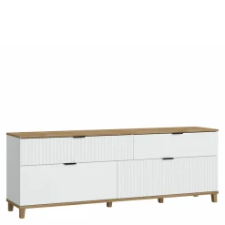 Szafka RTV z ryflowanym frontem PLISSEE 183,8 cm