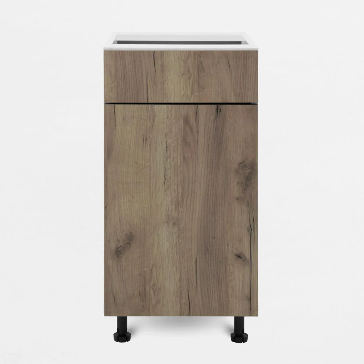 Szafka stojąca z szufladą BASIC PLUS BP/D40SR1 dark rockfort hickory