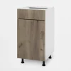 Szafka stojąca z szufladą BASIC PLUS BP/D40S1 dark rockfort hickory