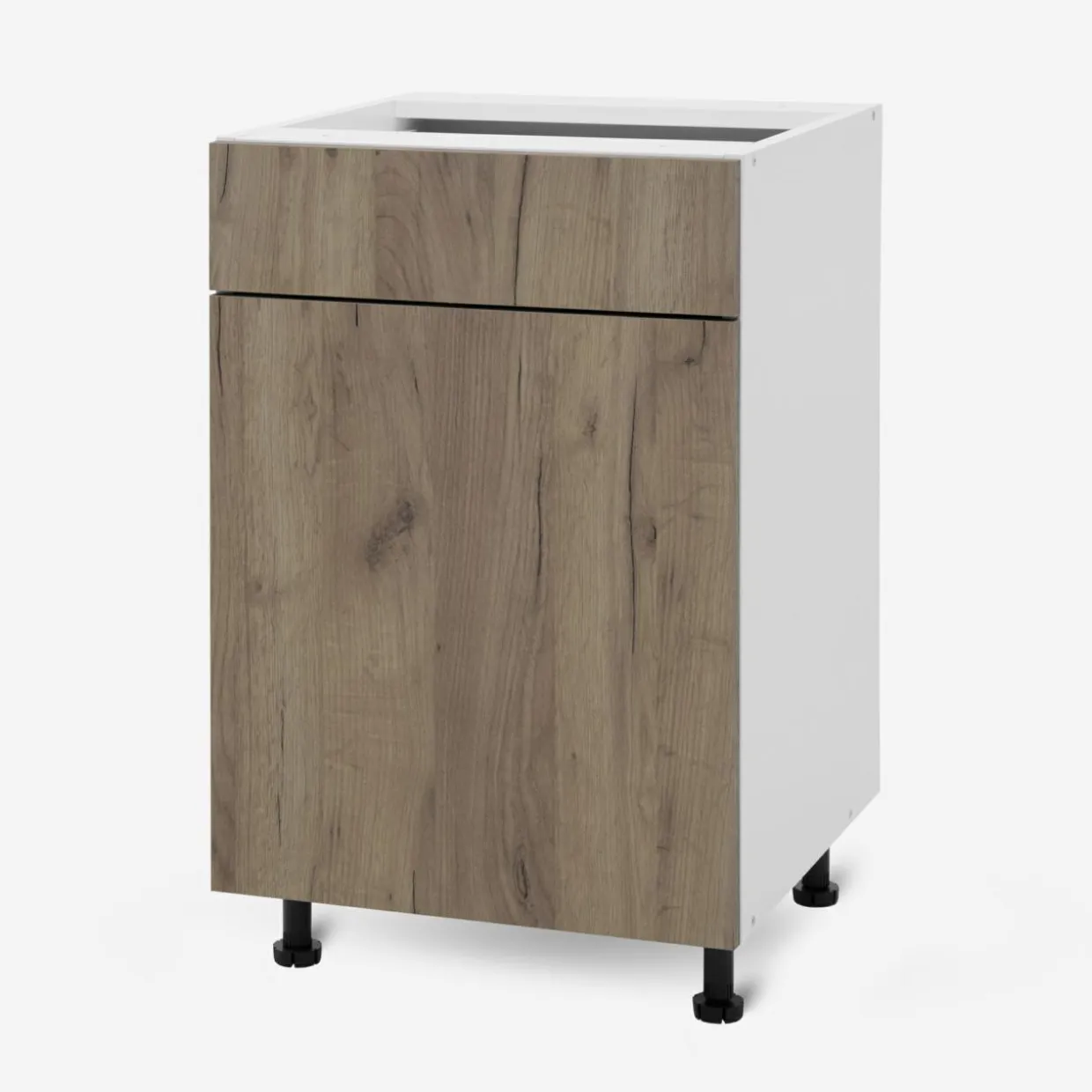 Szafka stojąca z szufladą BASIC PLUS BP/D50S1 dark rockfort hickory