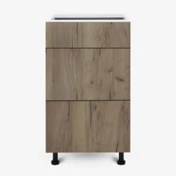 Szafka stojąca z szufladami BASIC PLUS BP/D45SR3 dark rockfort hickory