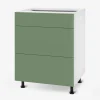 Szafka stojąca z szufladami BASIC PLUS BP/D60S3 smoke green