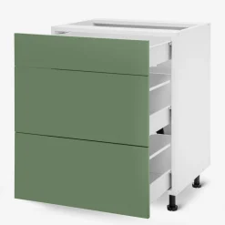 Szafka stojąca z szufladami BASIC PLUS BP/D60S3 smoke green