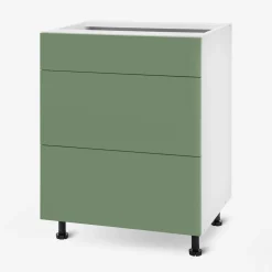 Szafka stojąca z szufladami BASIC PLUS BP/D60SR3 smoke green