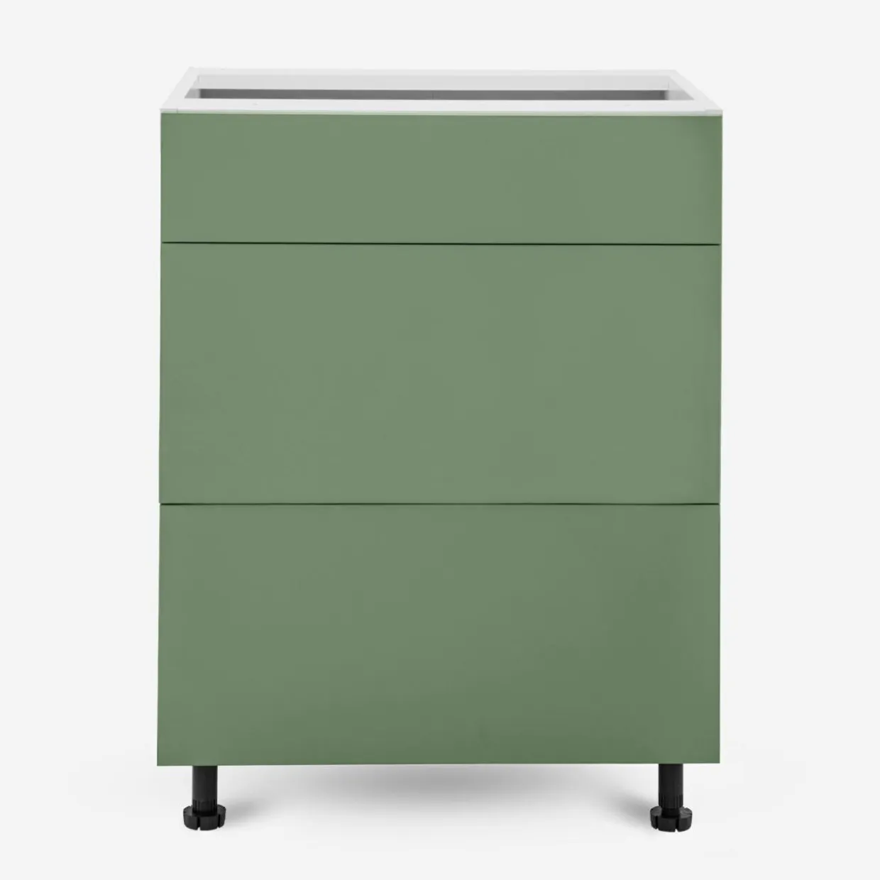 Szafka stojąca z szufladami BASIC PLUS BP/D60SR3 smoke green