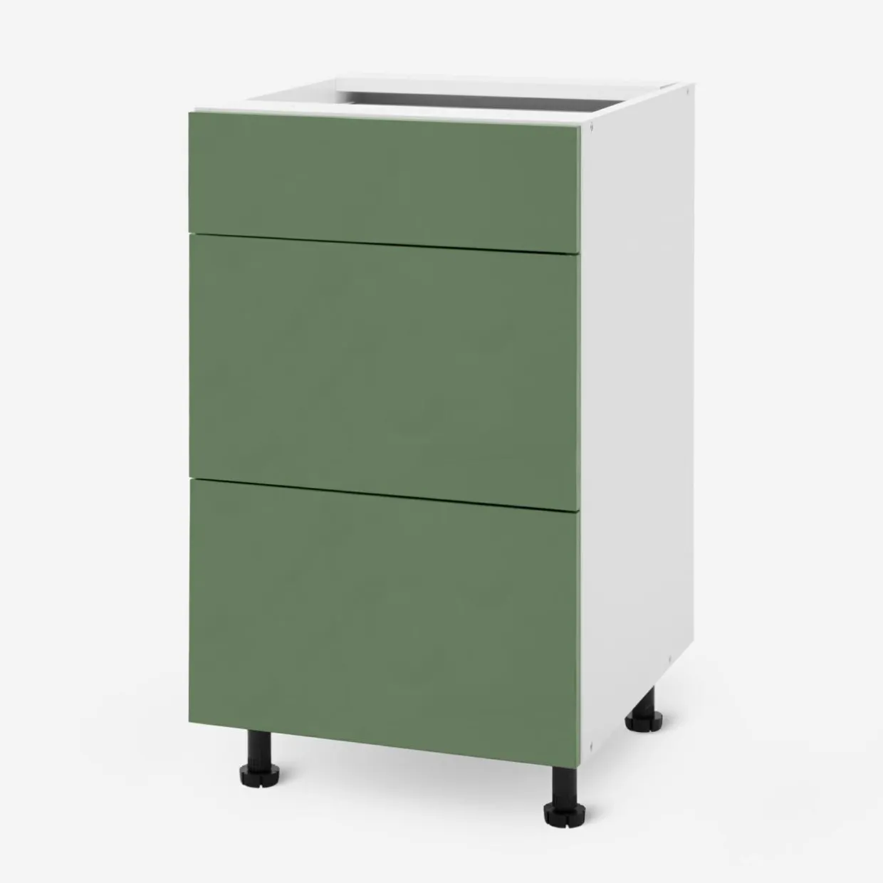 Szafka stojąca z szufladami BASIC PLUS BP/D45S3 smoke green
