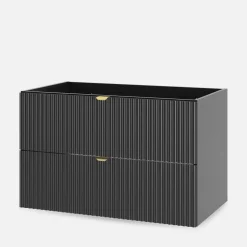 Szafka umywalkowa czarny mat BELT 80 cm