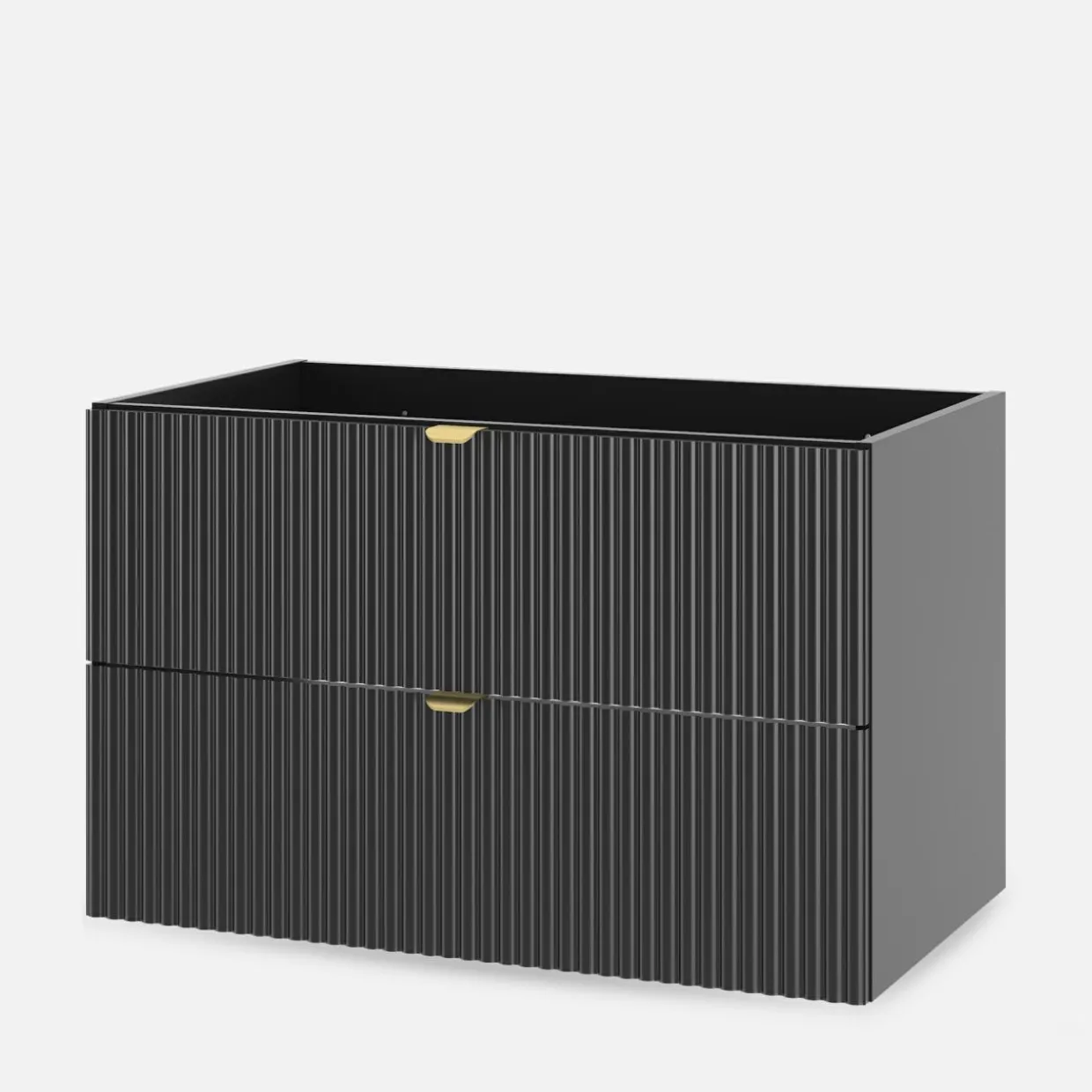 Szafka umywalkowa czarny mat BELT 80 cm