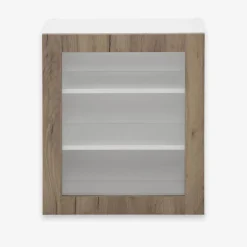 Szafka wisząca z witryną BASIC PLUS BP/G60W dark rockfort hickory