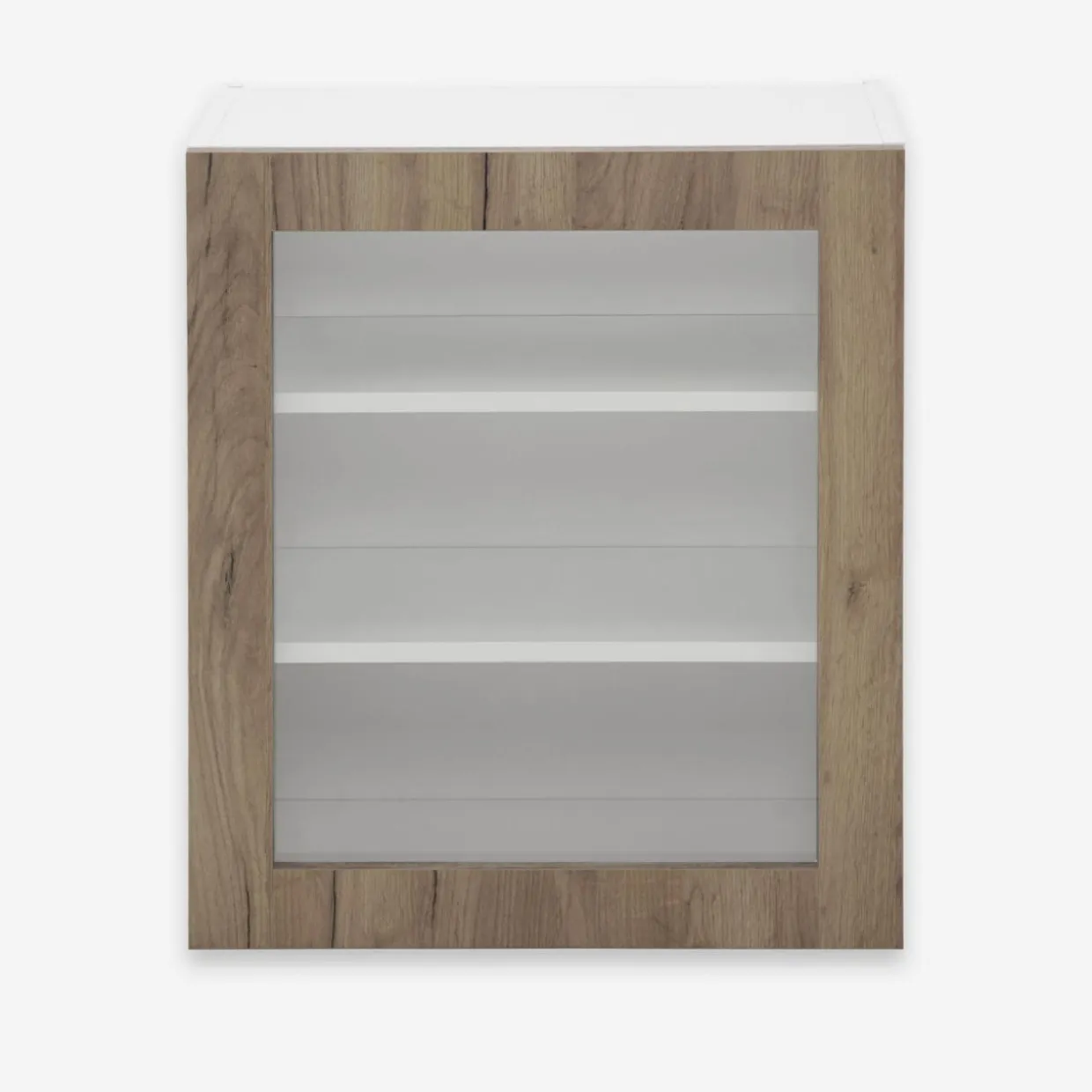 Szafka wisząca z witryną BASIC PLUS BP/G60W dark rockfort hickory