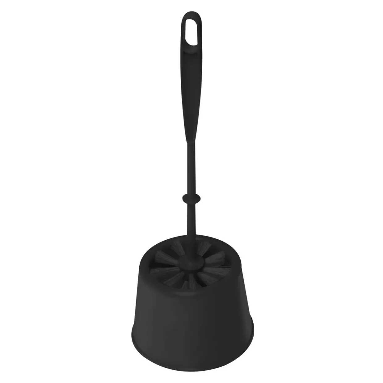 Szczotka do wc z pojemnikiem czarna MINI