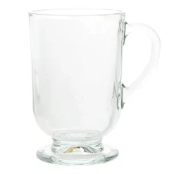 Szklanka na stópce WERONA, kpl. 2 szt. z łyżeczkami 310 ml