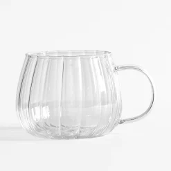 Szklanka ryflowana z uchem 350 ml