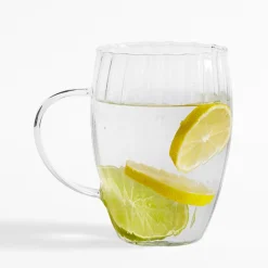 Szklanka ryflowana z uchem 500 ml