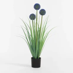 Sztuczna trawa w doniczce zielono-niebieska 80 cm