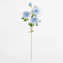 Sztuczny kwiat dalia niebieski 70 cm