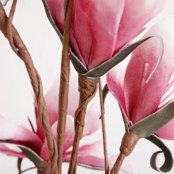 Sztuczny kwiat magnolia 100 cm różowy