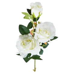 Sztuczny kwiat róża biała 85 cm