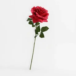 Sztuczny kwiat RÓŻA bordowa 53 cm