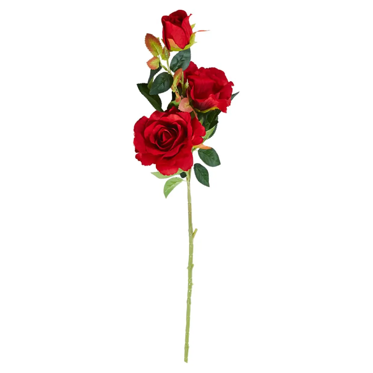 Sztuczny kwiat róża czerwona 85 cm
