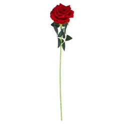 Sztuczny kwiat róża czerwona 74 cm