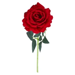 Sztuczny kwiat róża czerwona 74 cm