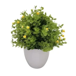 Sztuczny kwiat w doniczce żółty 30 cm